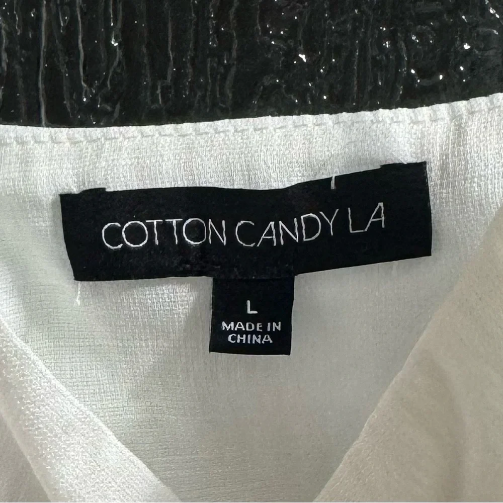 Cotton Candy LA White Ruffle Wrap Dress (but actually zips!) - Picture 3 of 5